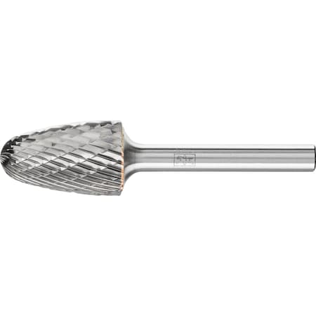 Pferd TOUGH Carbide Bur - Tree Shape (Radius End) - DBL Cut (3R) - 5/8" x 1" x 1/4" Shank - SF-6 22278